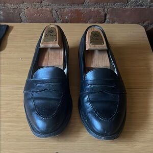 Alden Men's Elegant Black Leather Slip-Ons